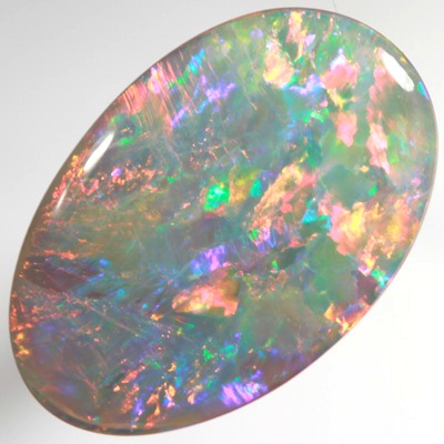 SOLID SEMI BLACK OPAL Large rolling flashes of neon crisp fire red, orange. Top quality. SEE VIDEO  